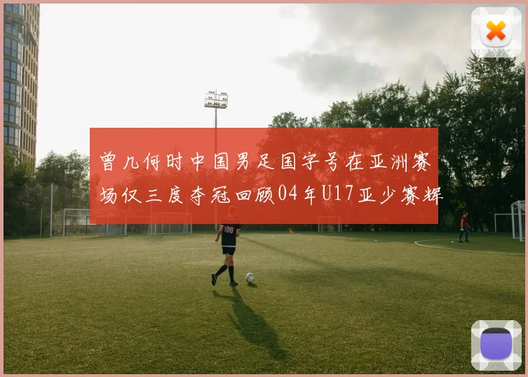 曾几何时中国男足国字号在亚洲赛场仅三度夺冠回顾04年U17亚少赛辉煌时刻