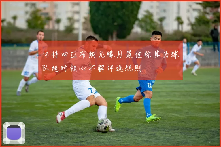 怀特回应布朗无缘月最佳称其为球队绝对核心不解评选规则