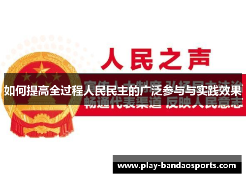 如何提高全过程人民民主的广泛参与与实践效果